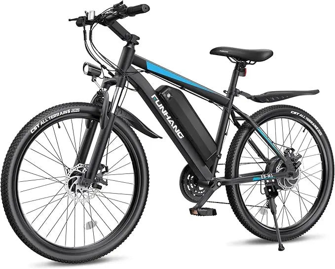 Electric Bike for Adults, 26'' 1000W Peak Ebike, Adjustable Stem, Fenders, Lockable Suspension Fork, 21-Speed