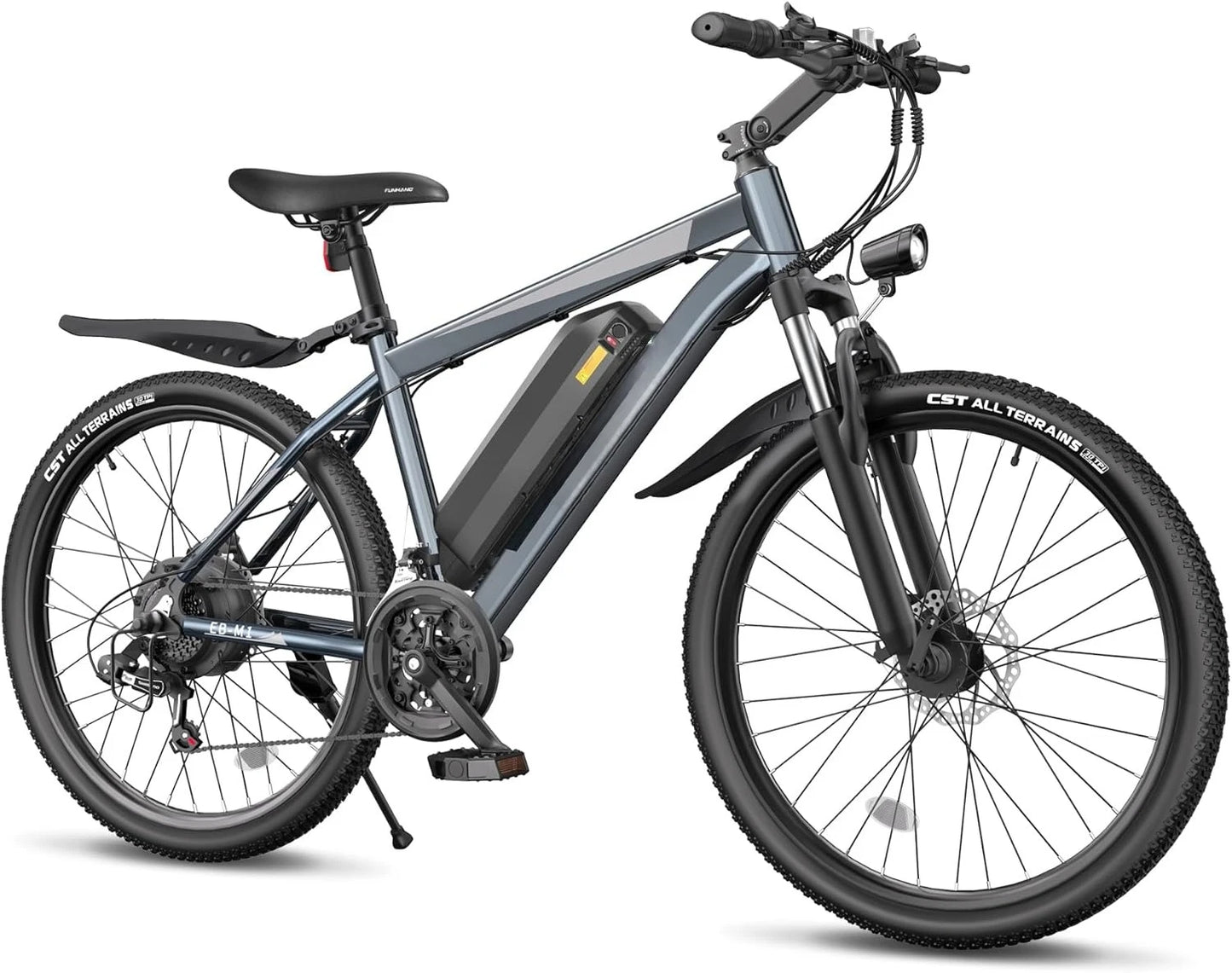 Electric Bike,50Miles 21.7MPH,48V 374.4WH Battery, Commuter E Bike with Adjustable Stem, Fenders, 21 Speed