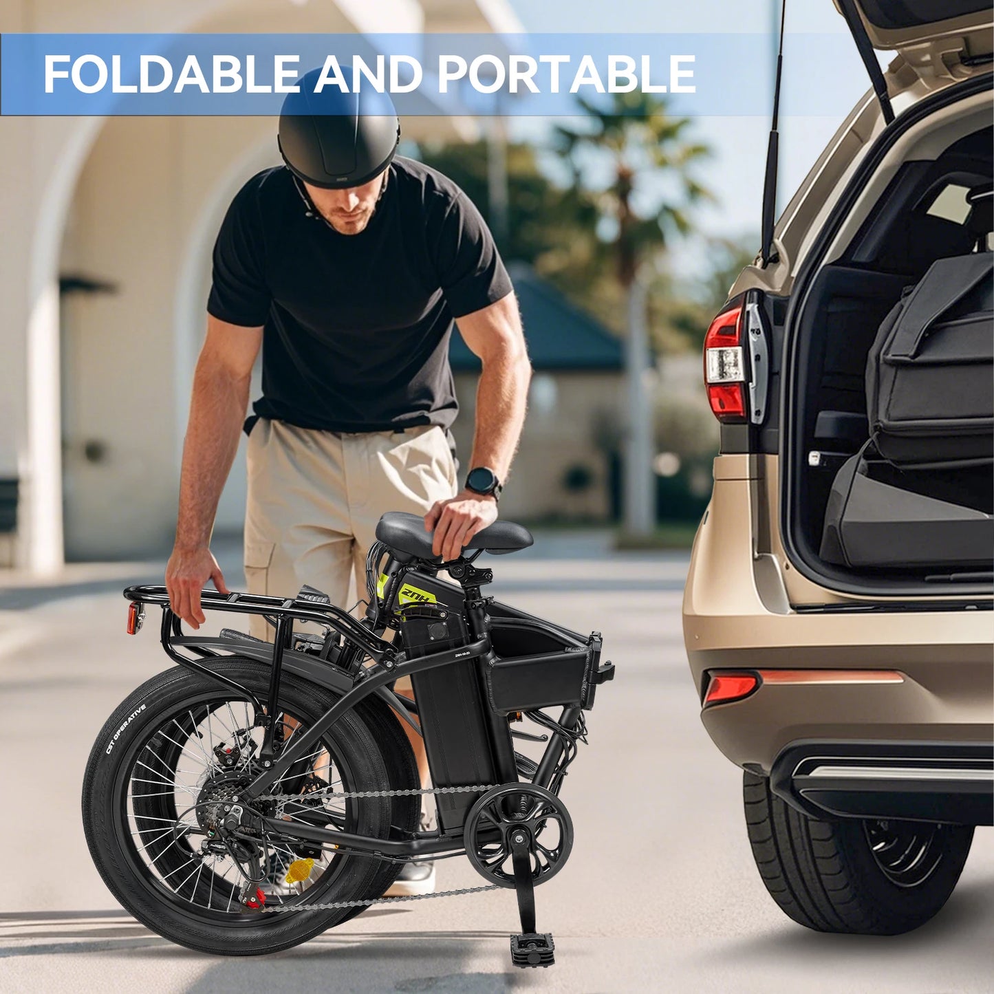 500W Electric Bike Foldable for Adults,20" Tire Folding Ebike with,50Miles Range,Electric City Commuter E-bike