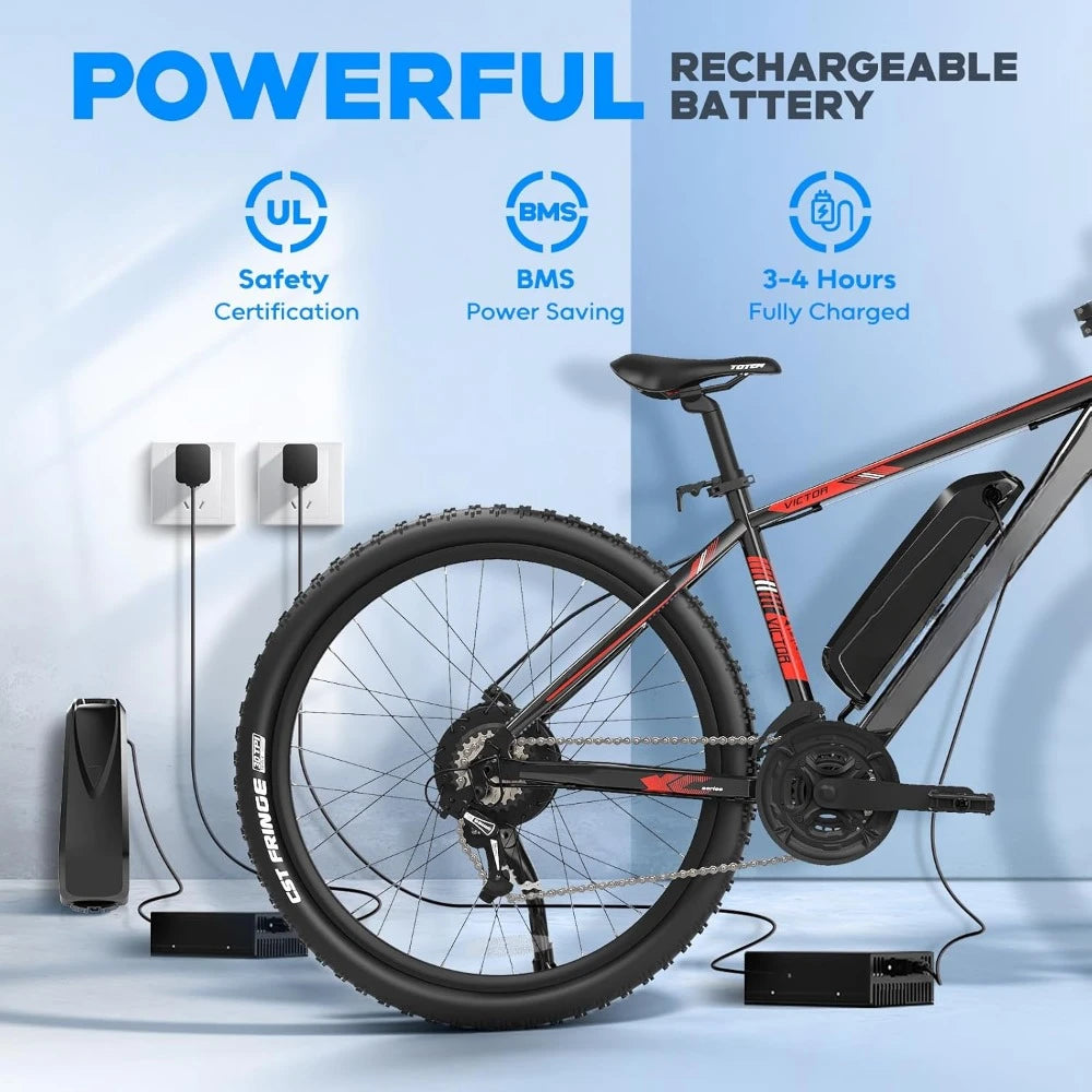 Electric Bike for Adults-26 Electric Mountain Bike-Peak 750W Brushless Motor 20MPH 40 Miles-Lightweight E Bike 46lb