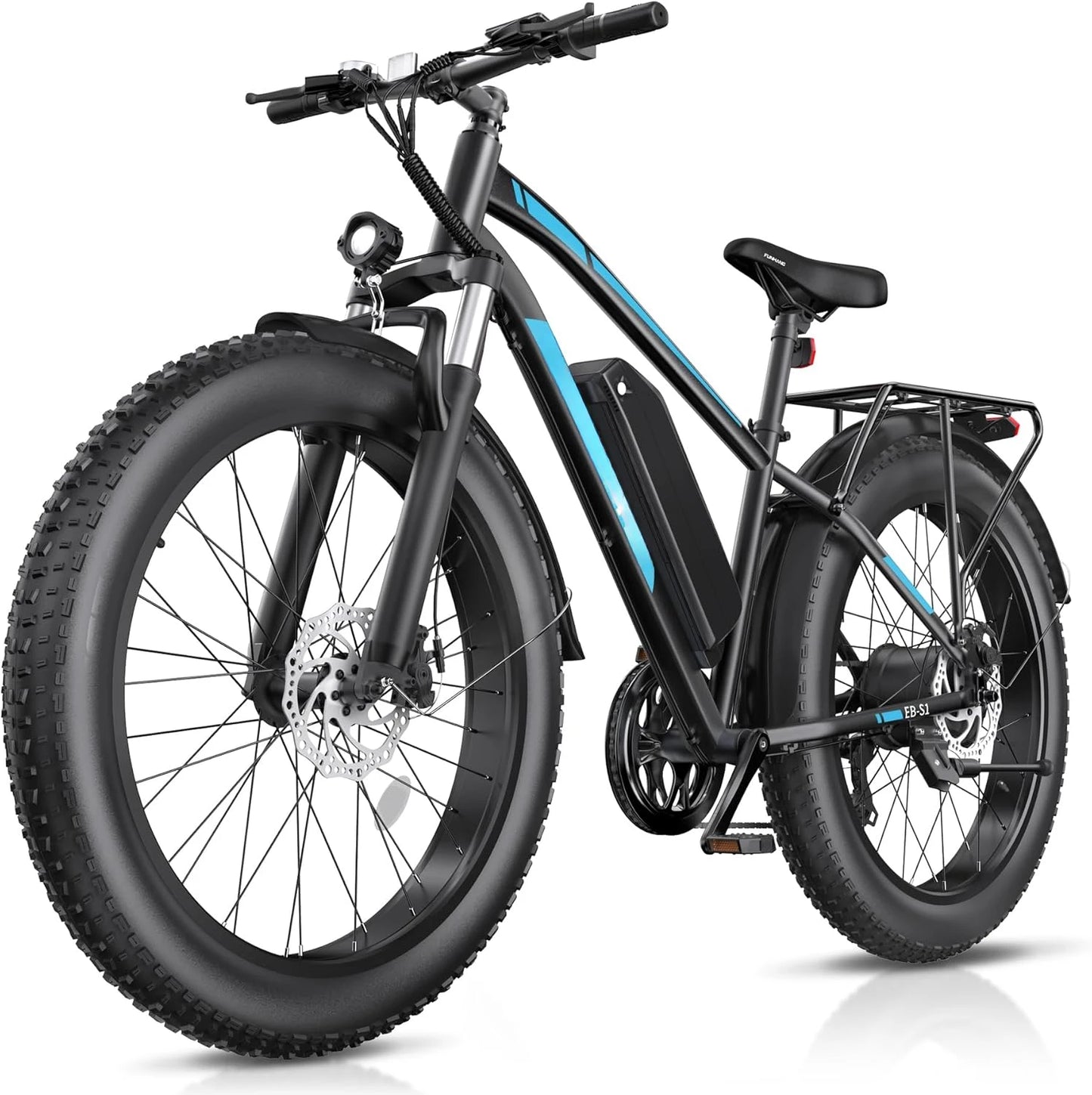 Electric Bike, Peak 1000W Ebike, 25MPH 60Miles Electric Mountain Bike with 48V 13AH Battery, 26" Fat Tire Adult Electric Bicycle