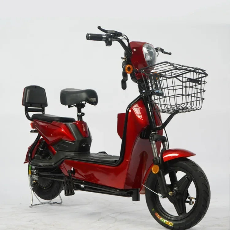 Electric Motorcycle 350W48V12AH Travel 2-wheeler With Back Seat Electric Vehicle LED Electric Scooter Adult City Commuting Small
