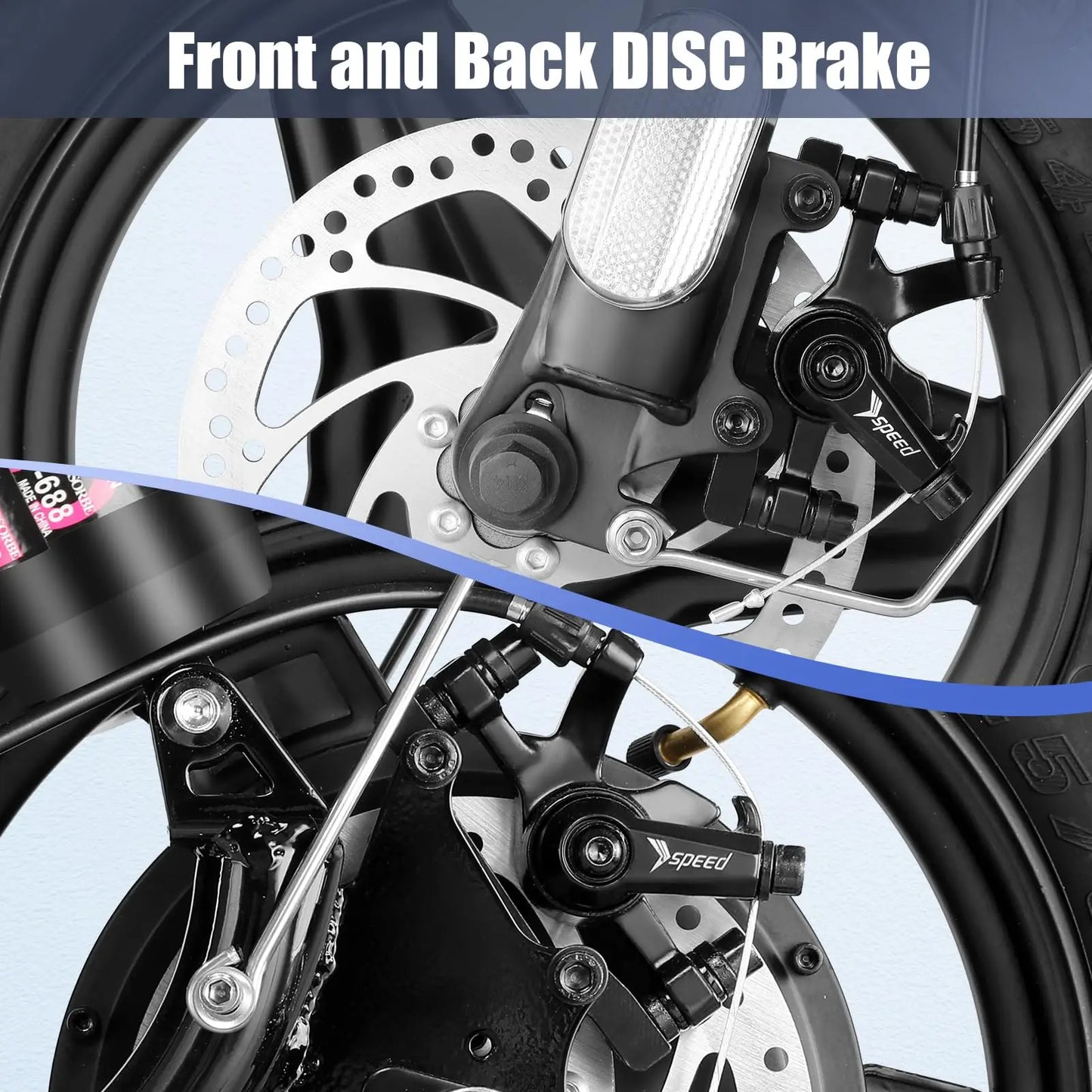 Caroma 750W Electric Scooter with Seat, 14" Fat Tire, 500Wh Battery,30 Miles&20MPH, Foldable, with Basket&Shock Absorbing