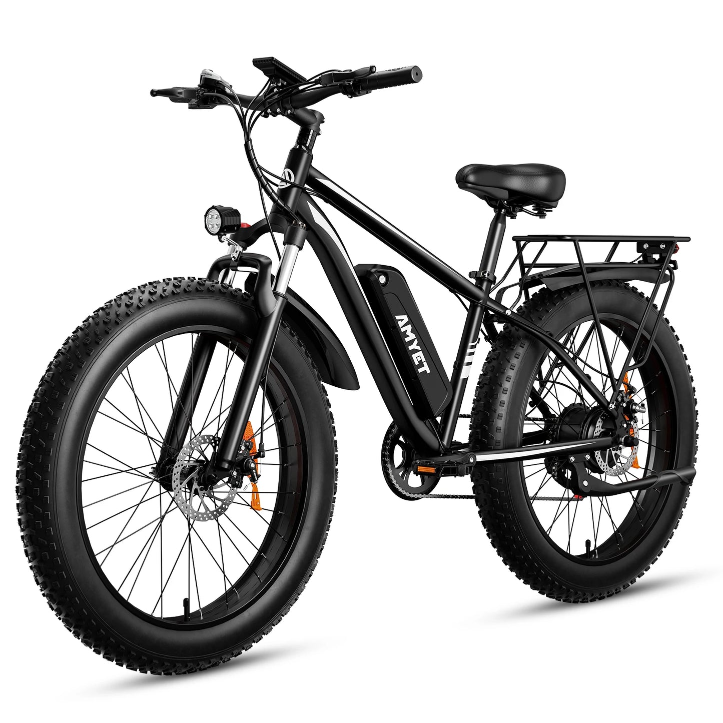 AMYET Electric Bike EB26 Adults Electric Bicycle Peak 1500W 48V 15AH e bike 26" Fat Tire Mountain Bike 31mph Electric Dirt Bike