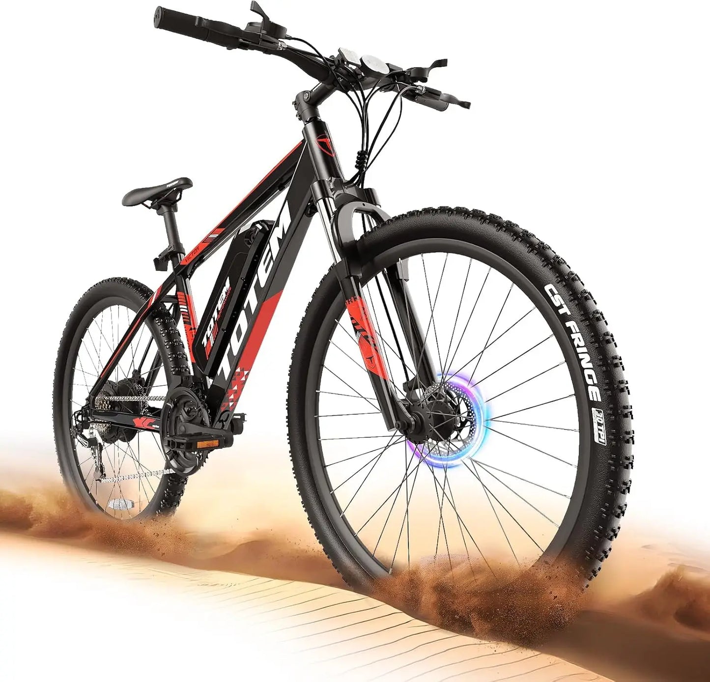 Electric Mountain Bike - Peak 750W Brushless Motor 20MPH 40 Miles - Light Electric Bike 46 Pound Aluminum Frame