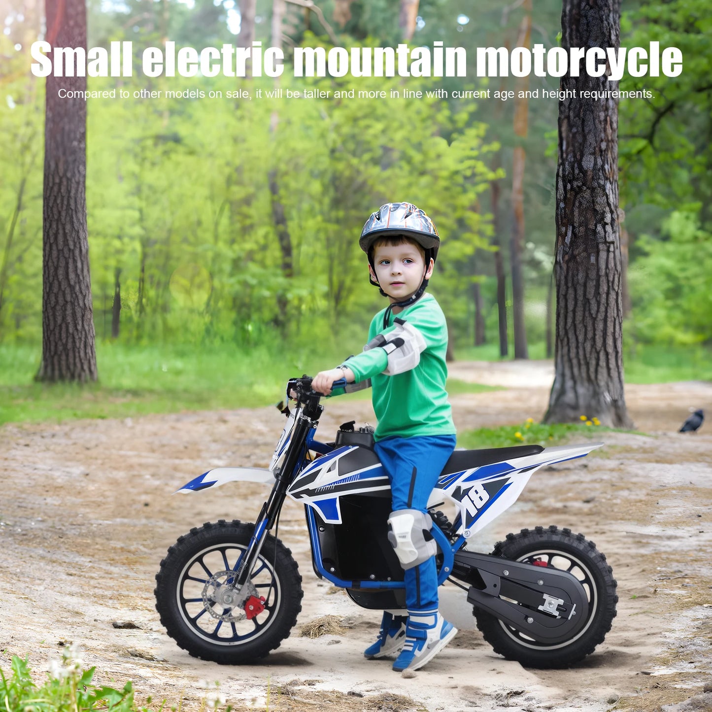 36V Electric Dirt Bike, 350W Kids Dirt Bike Electric, Kids Motorcycle Off Road with Mechanical Disc Brakes, Speeds Up to 25 KM/H