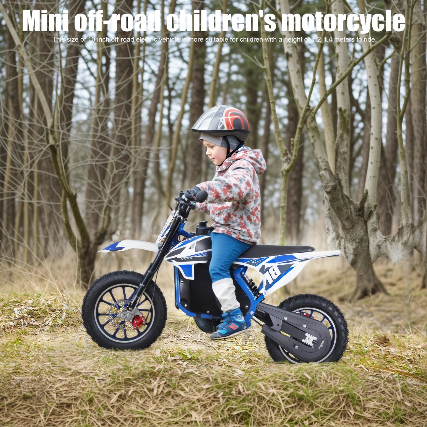 36V Electric Dirt Bike, 350W Kids Dirt Bike Electric, Kids Motorcycle Off Road with Mechanical Disc Brakes, Speeds Up to 25 KM/H
