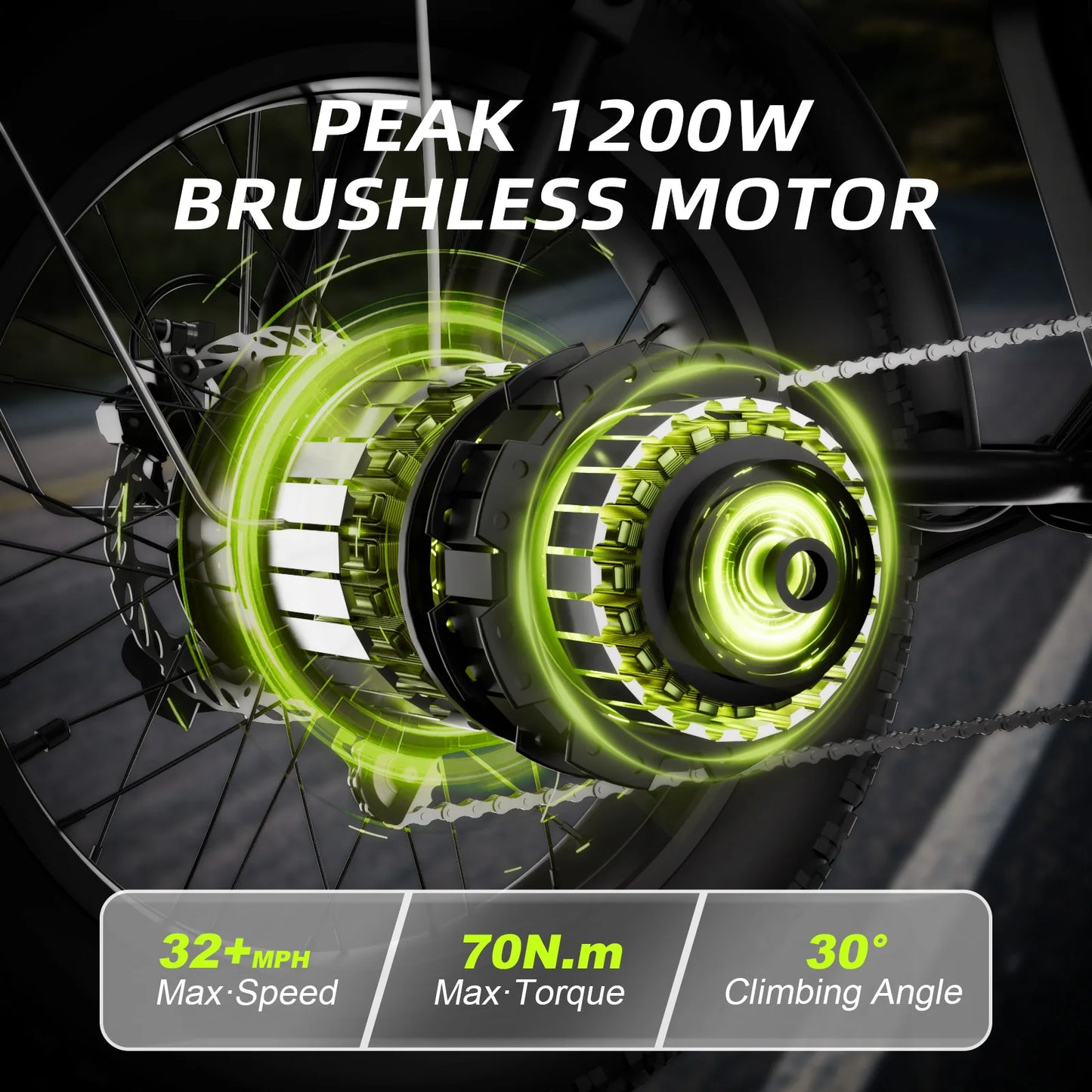 Electric Bike for Adults – 1200W Peak Motor, 32+ MPH Off-Road Ebike, 4.0" Fat Tires, Removable Fast-Charging Battery, 7-Speed E-