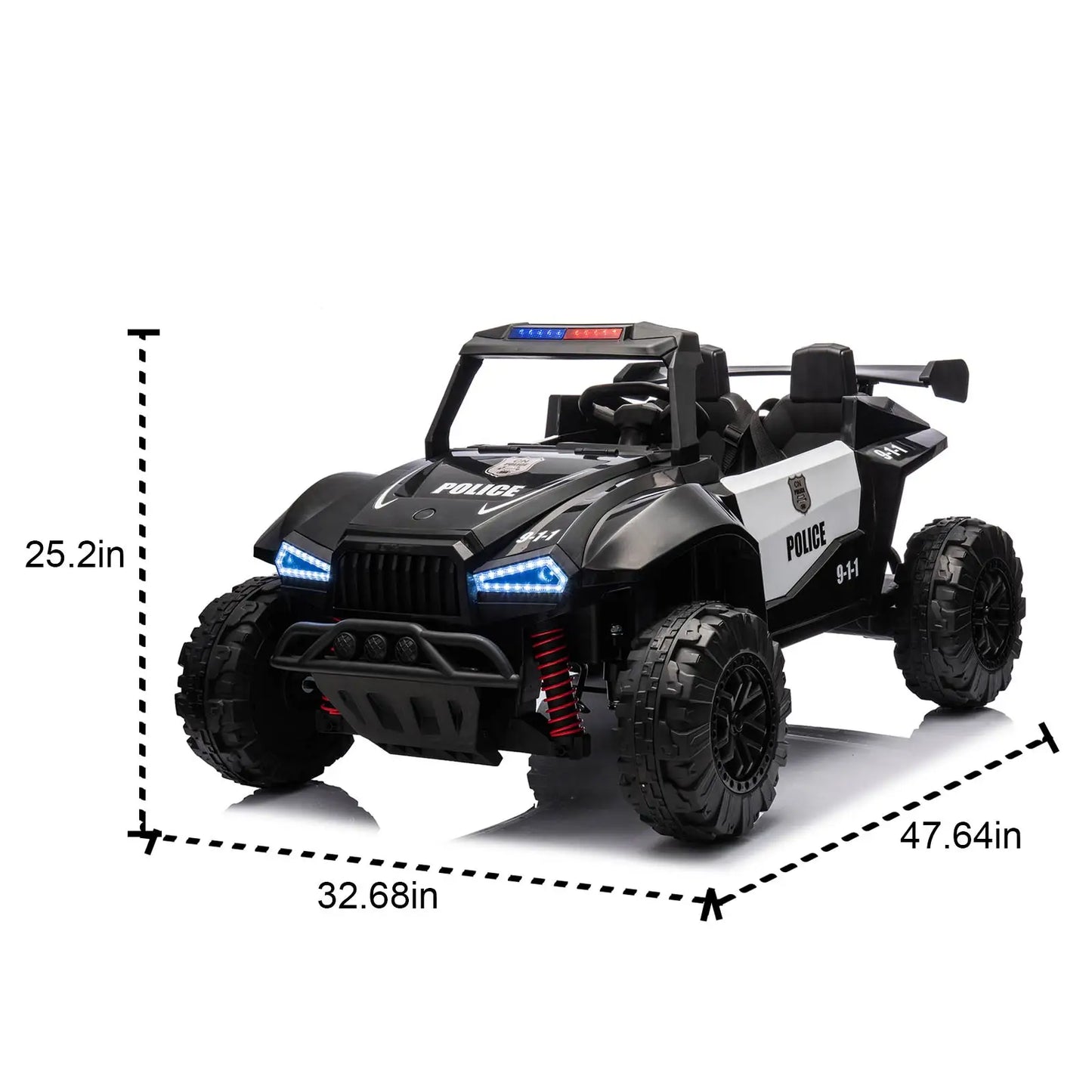 24V Ride on Car Truck with Remote Control - 2 Seater, Powerful 2x200W Motor, Suspension Electric Jeeps Car for Boys and Girls