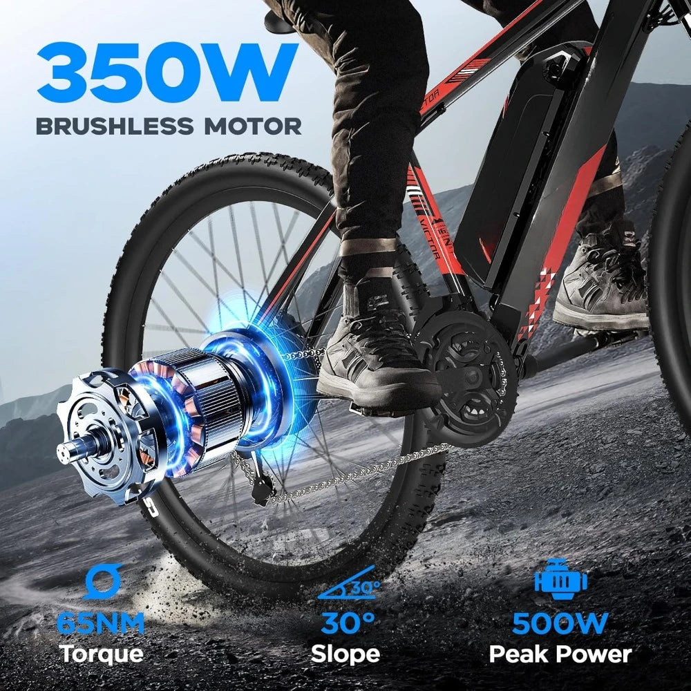 Electric Bike for Adults-26 Electric Mountain Bike-Peak 750W Brushless Motor 20MPH 40 Miles-Lightweight E Bike 46lb