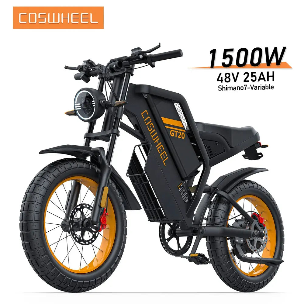 Coswheel GT20 Pro 1500/3000W Electric bike 48V 25ah/40AH Mountain bikes Electric Off Road Bike Fat Tires Motorcycle Ebike