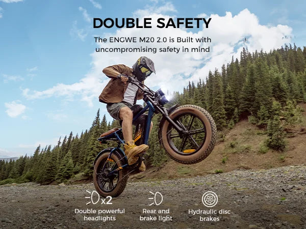 Engwe M20 2.0 All-terrian Electric bike Dual battery Full Suspension Trail Mountain Bicycle Ebike 750Watt Motorbike Fast