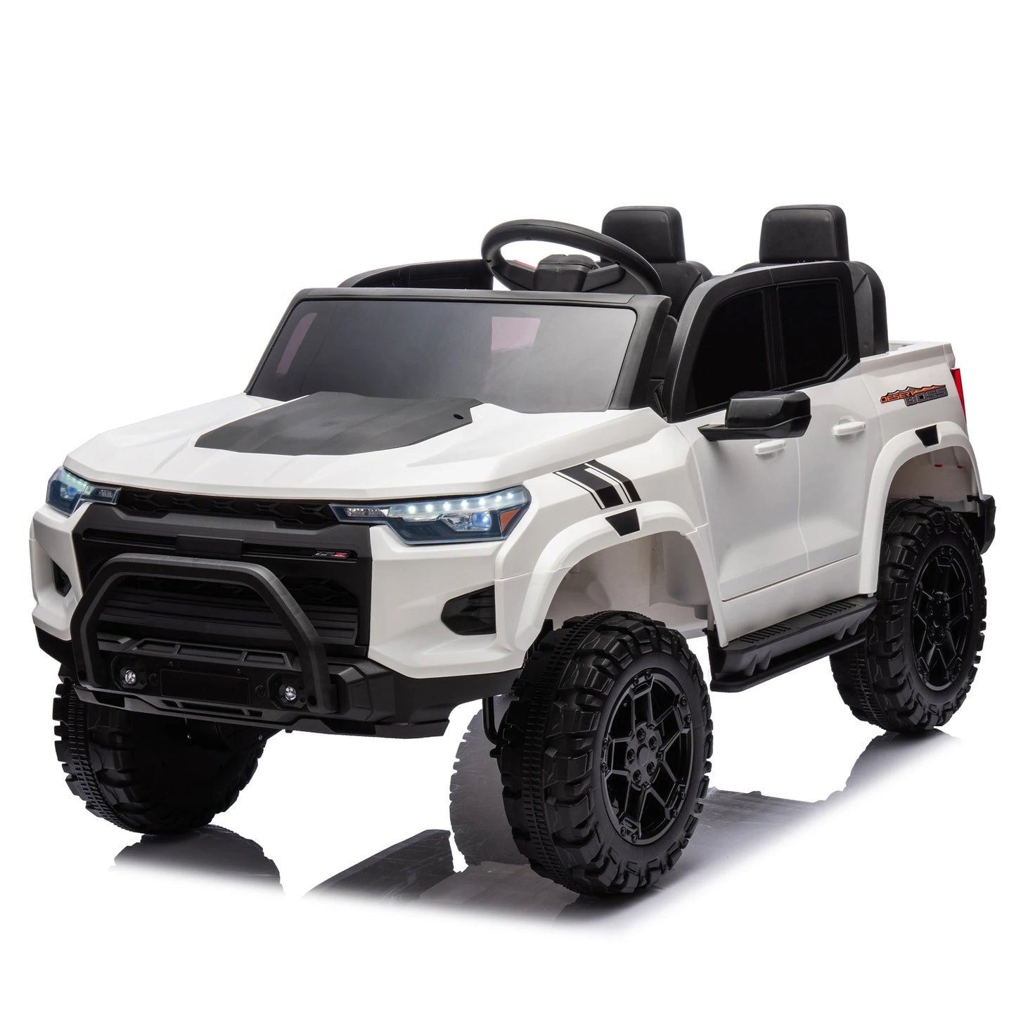 24V10A Two-seater Kids Ride On Electric Pickup, kids ride on toy W/parents remote control,4WD 800W motors,Two Safety belts