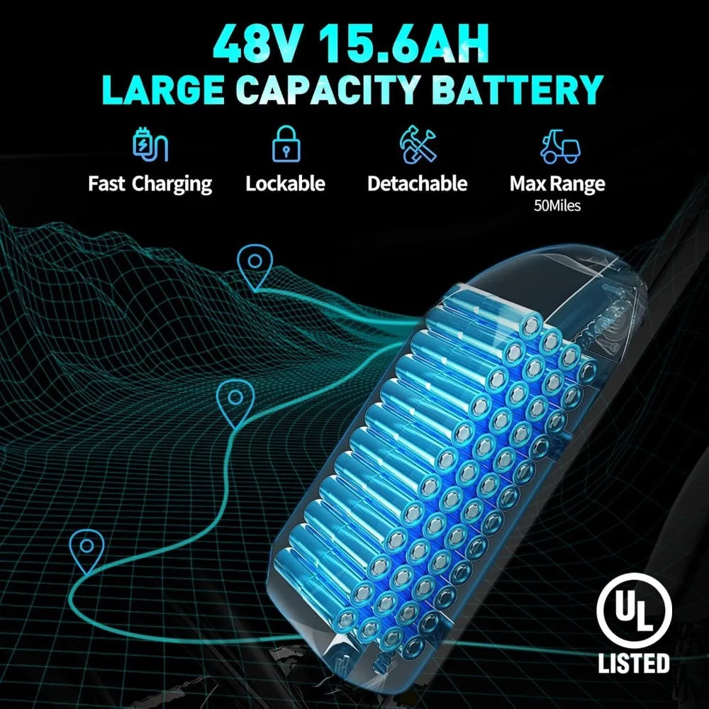 Electric Bike for Adults Q20，2000/1500W，37/30MPH,52V 40AH,48V/20AH E-Bike,30-180 Miles Electric Motorcycle，20"Fat Tire Dirt Bike