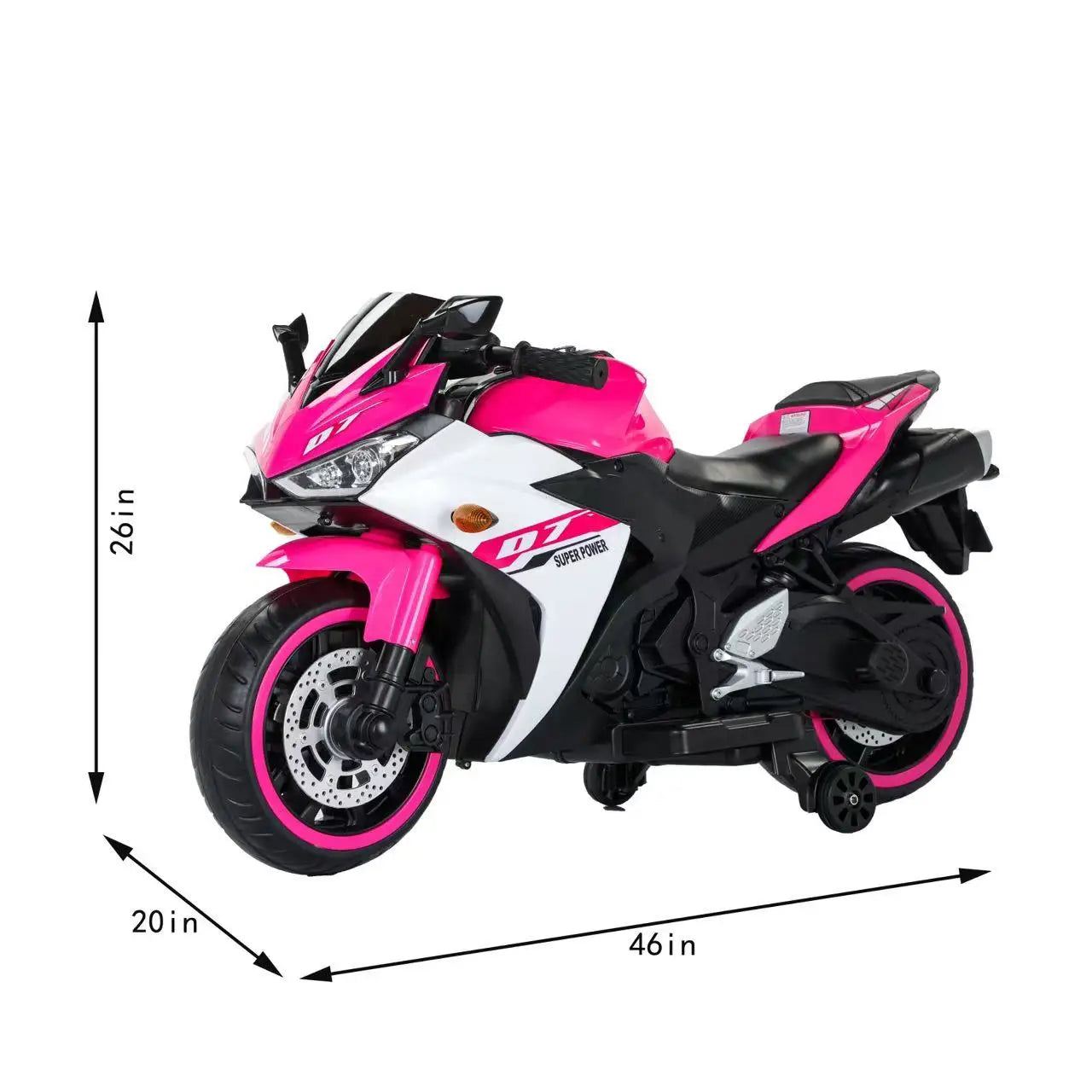 Electric motorcycle 12V Kids toys motorcycle/Kids electric car/electric ride on toys for 3-6years Boys Girls with Training Wheel