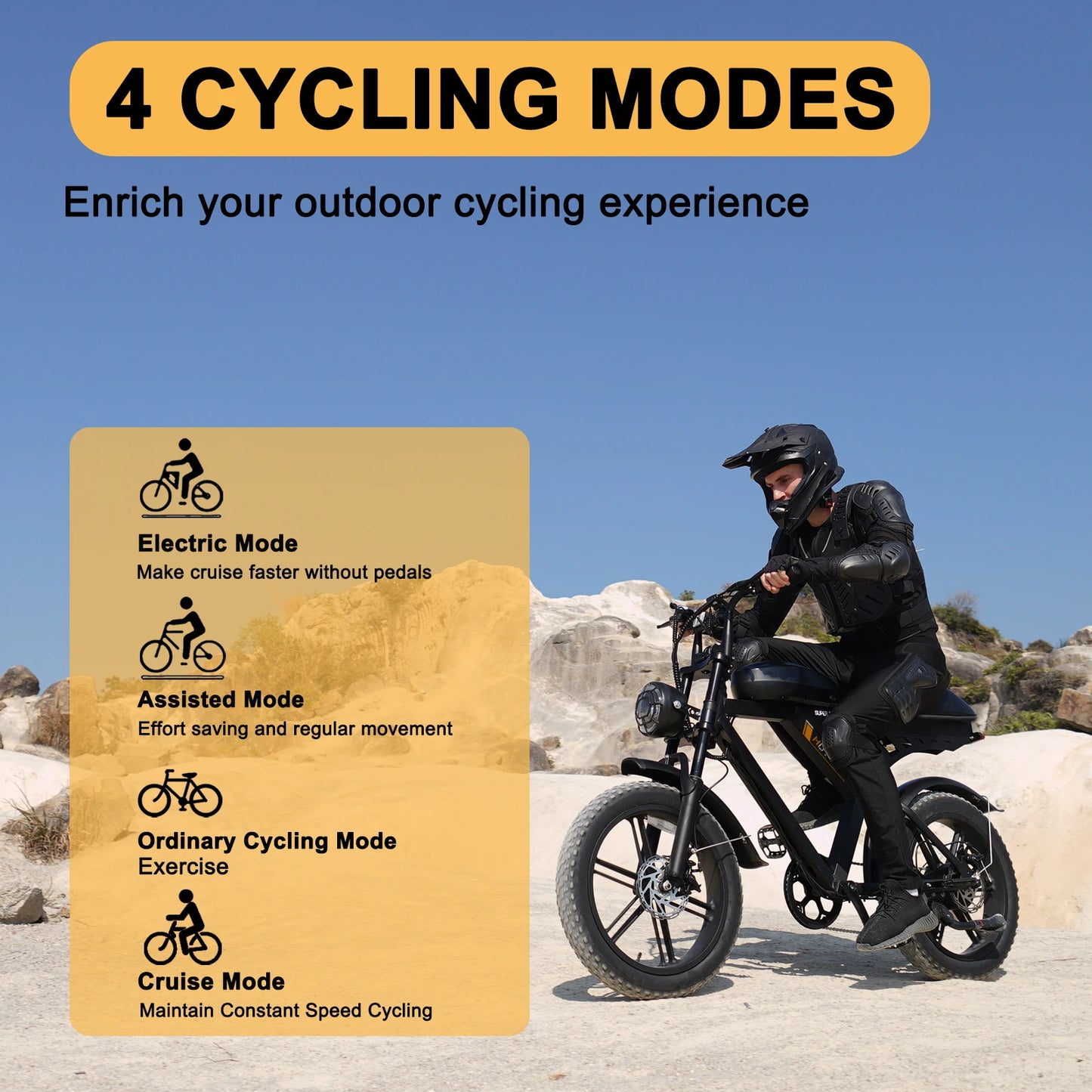 Movcan, V30, Adult Electric Bike, 20MPH 40 Miles, 750W Brushless Motor, Removable Battery 48V 15.6AH, Commuter Electric Bike