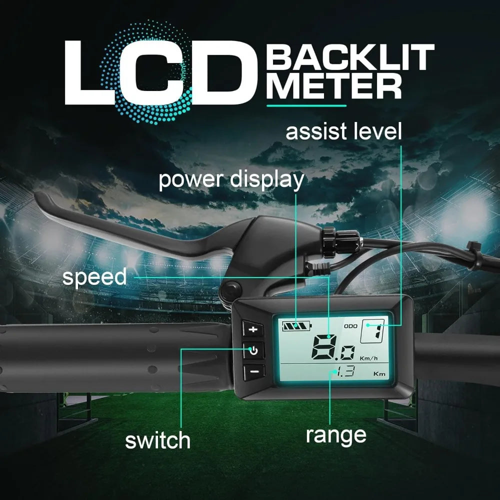 Electric Bike for Adults, 350W/500W Ebike[Peak 500W/750W], 374WH/499WH Battery, Up to 55 Miles, 26/27.5" Electric Mountain Bike