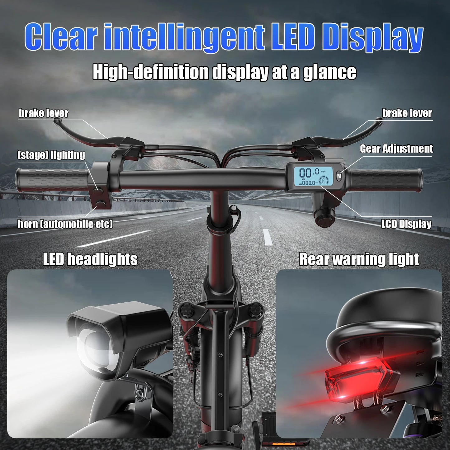 Electric Bike for Adults, 48V 15AH Removable Battery,20MPH 35Miles 500W Brushless Motor Commuting Ebikes for Women Men