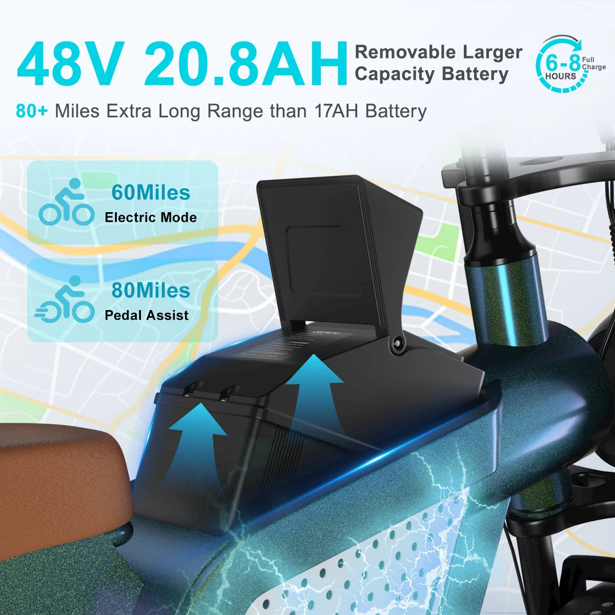 Jansno X60 Ebike Adult Electric Motorcycle Mountain Bikes 20Inch 48V1500W  Electric bike Fatbike Motorcycles Adult Drit bike