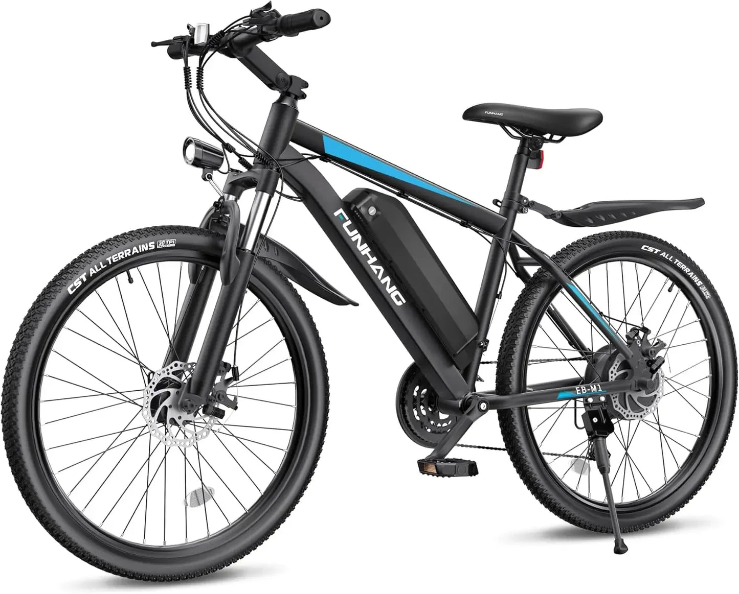 26'' 1000W Peak Ebike,Electric Bike for Adults, Up to 50 Miles 21.7MPH Electric Mountain Bike with 48V 374.4WH Removable Battery