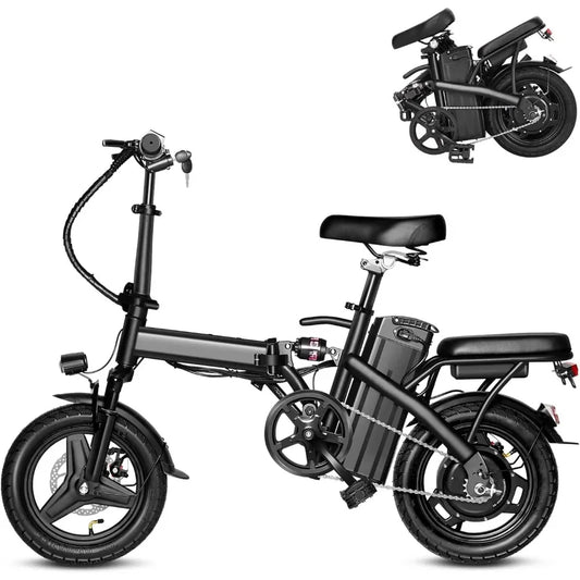Folding Ebike,Electric Bicycle with Removable Battery,Electric Bike for Adult,20MPH Commuting Electric Bike,Brushless Gear Motor