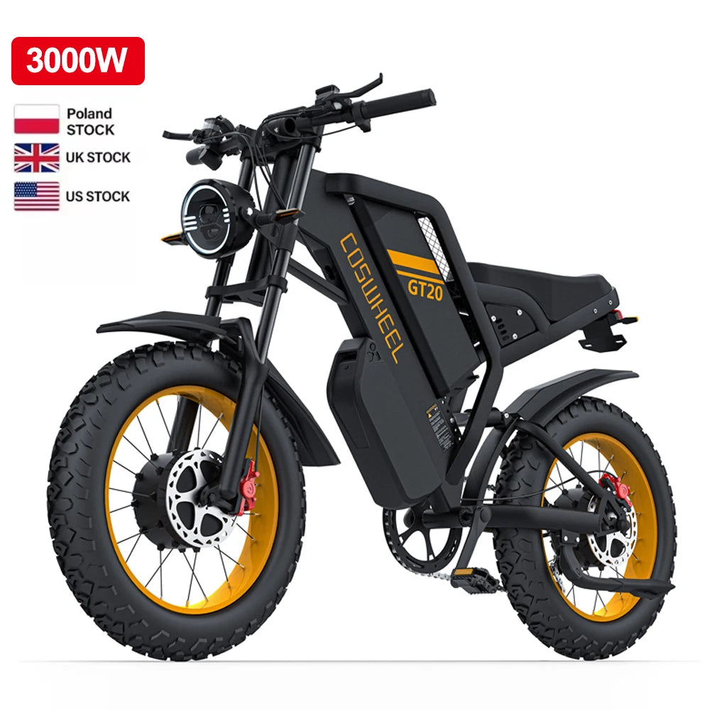 Coswheel GT20 Pro 1500/3000W Electric bike 48V 25ah/40AH Mountain bikes Electric Off Road Bike Fat Tires Motorcycle Ebike