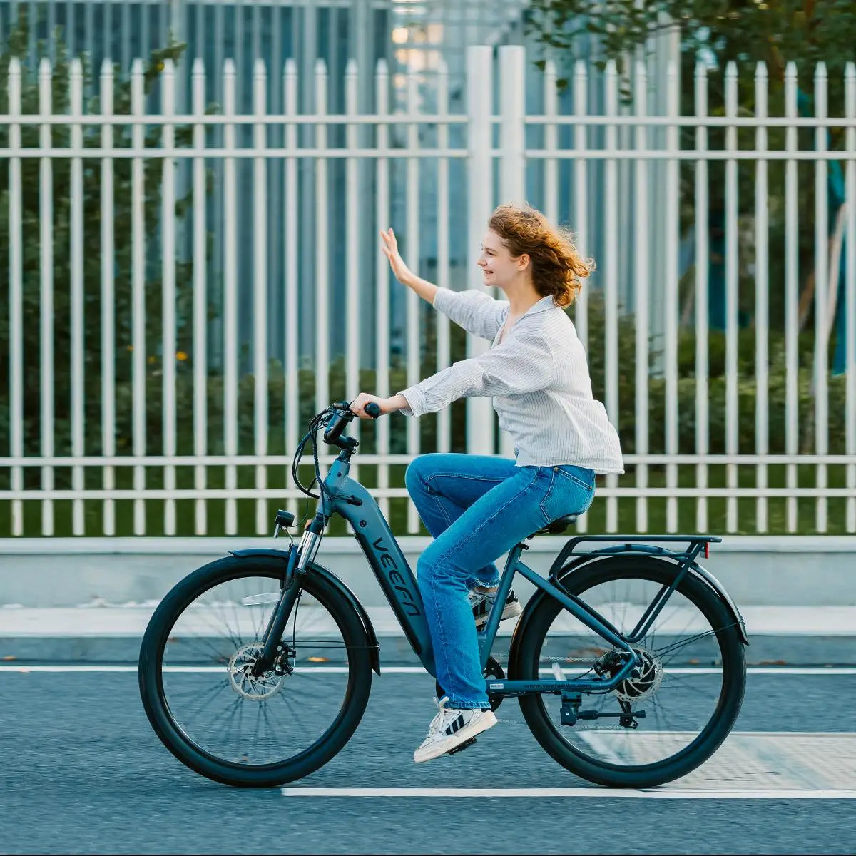 VEEFA Peak 1000W Electric Bike for Adult 27.5'' 48V Ebike Built-in Removable Battery E Bike up to 24mph 80 Miles Commuter E-Bike