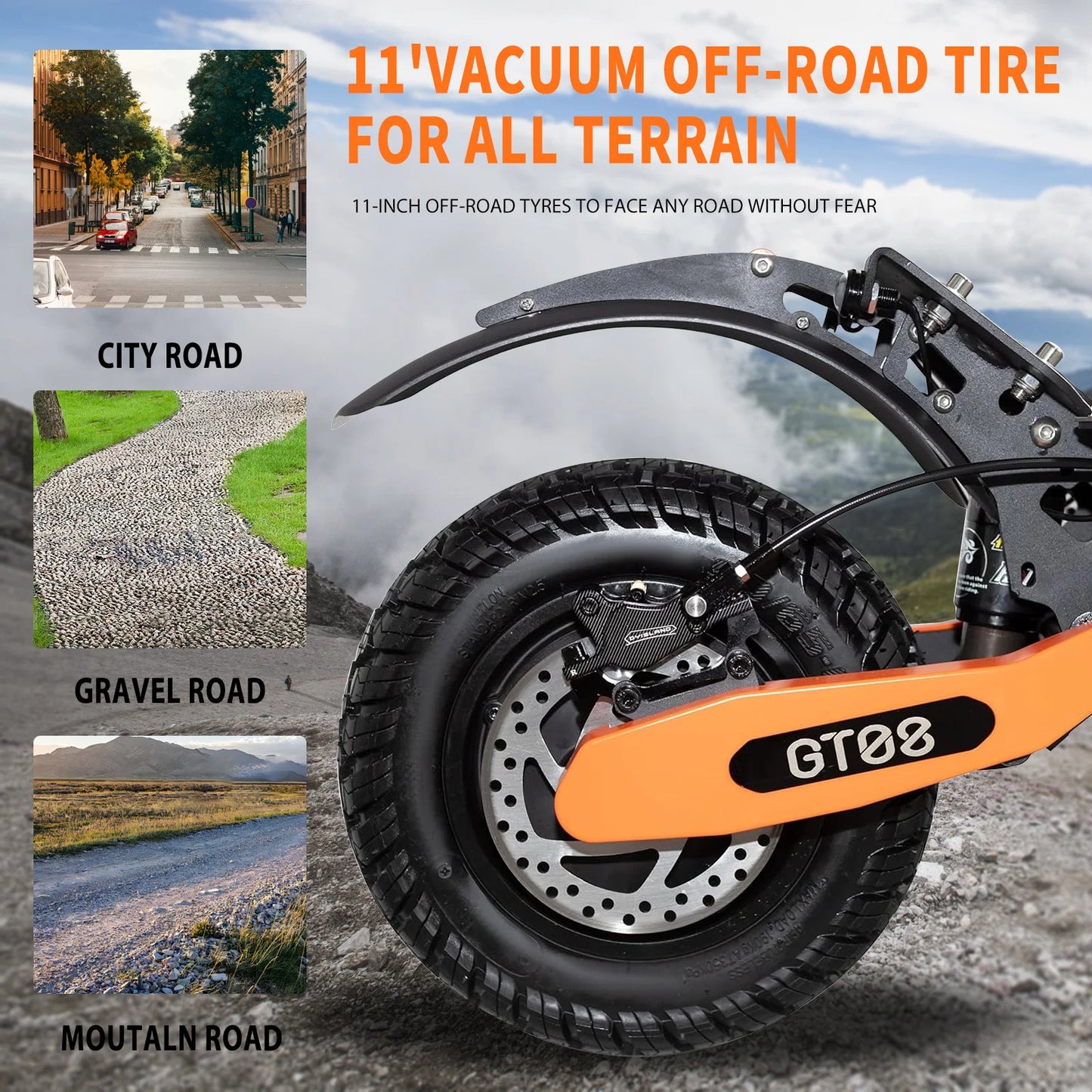 Electric Scooter For Adults 5600W Dual Motor 60V27AH Folding E-Scooter With Adjustable Seat 50MPH 11'' Off-Road Tires Escooter