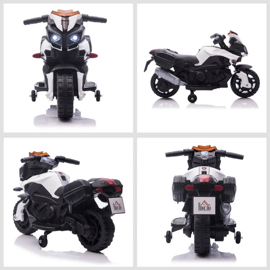 Aosom 6V Electric Motorcycle for Kids, Dirt Bike, Battery-Powered Ride-On Toy Off-Road Street Bike with Pedal, Headlights, and T