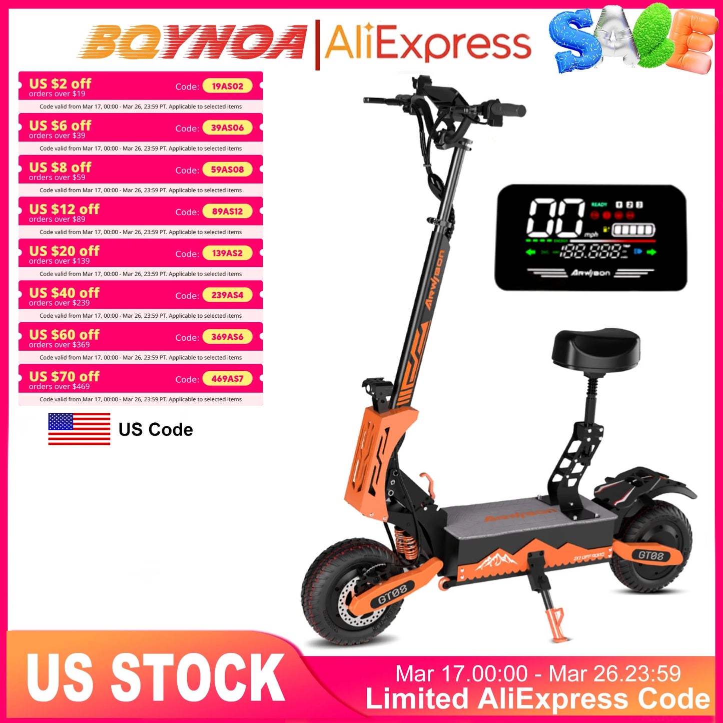 Electric Scooter For Adults 5600W Dual Motor 60V27AH Folding E-Scooter With Adjustable Seat 50MPH 11'' Off-Road Tires Escooter