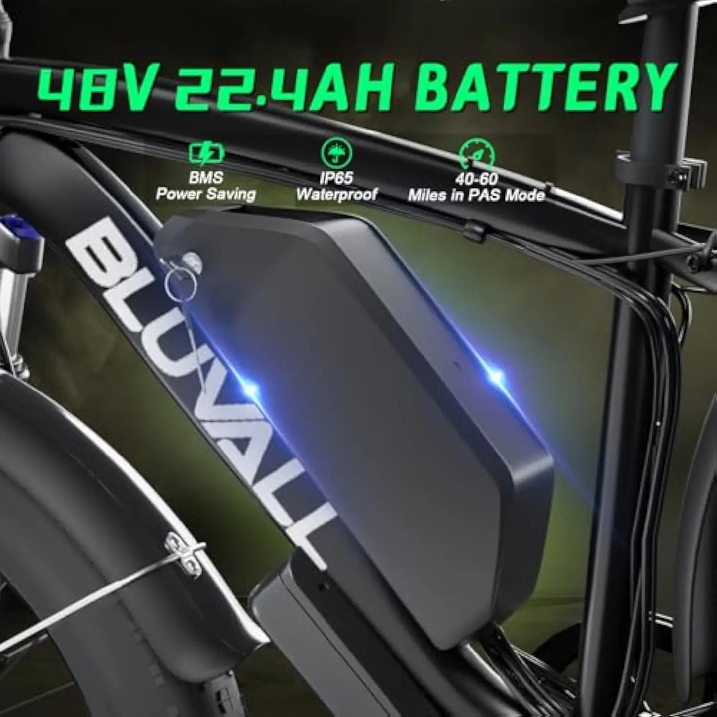 26 Electric Bike for Adults,Electric Mountain Bike,Peak 1500-3000W 768-1075WH,31/35 MPH,48V, 16/22.4AH Battery,All Terrain Off