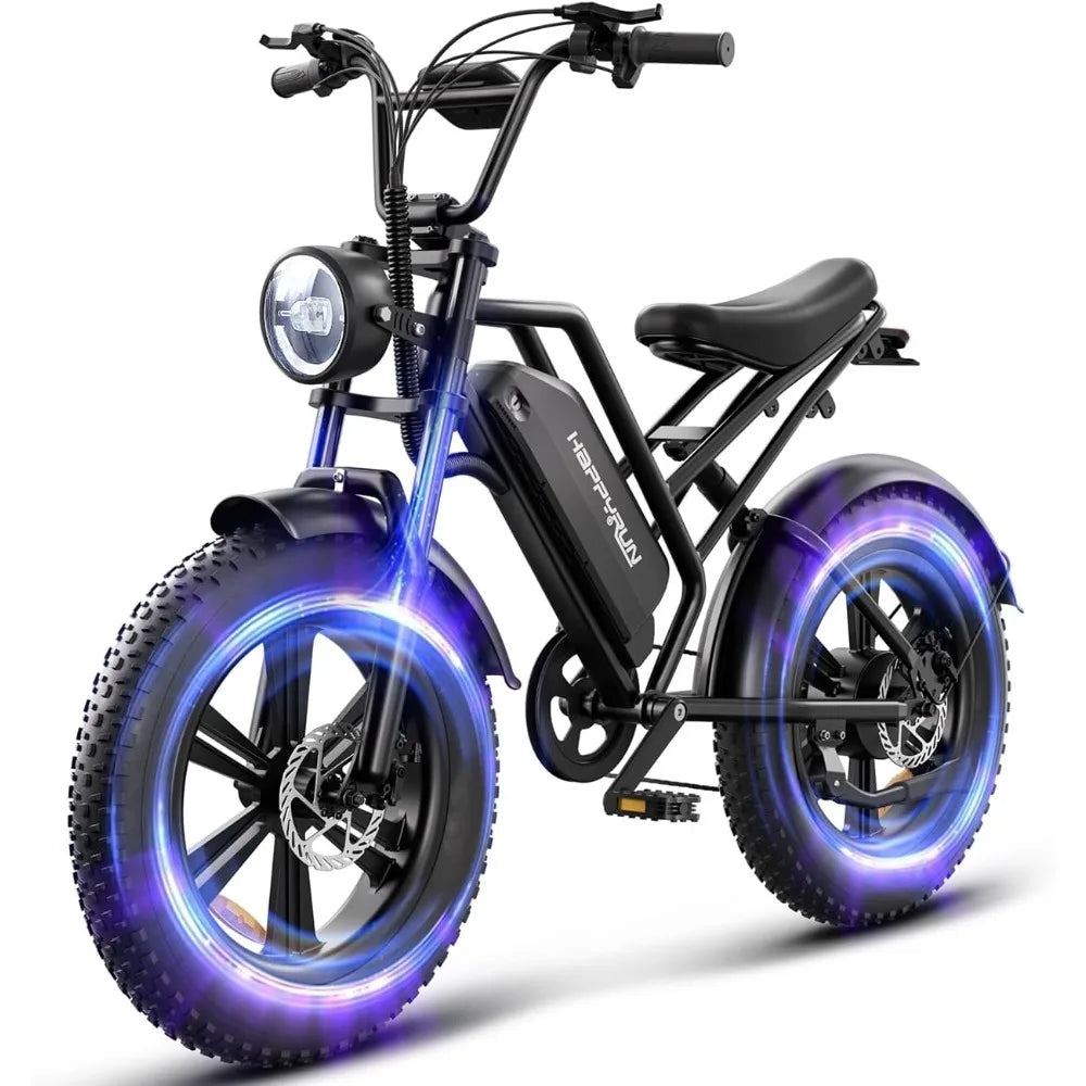 1500W Moped Style Electric Bike | Adult eBikes - 48V 18Ah Removable Battery，32MPH Top Speed - All Terrain Fat Tire Electric Bike