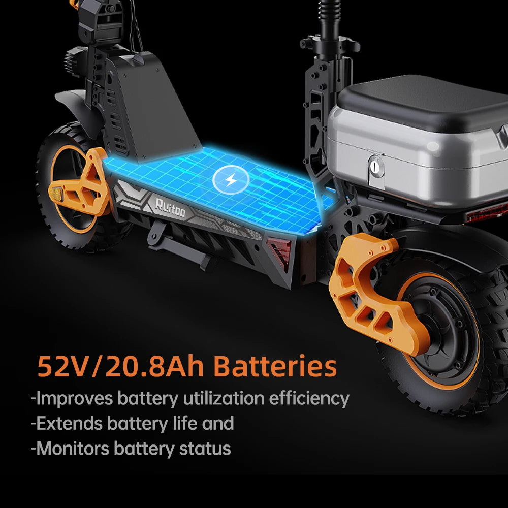 Ruitoo M4Master 1600W 50V20.8AH High Speed Electric Scooter Can Be Easily Folded To Carry Adult Riding