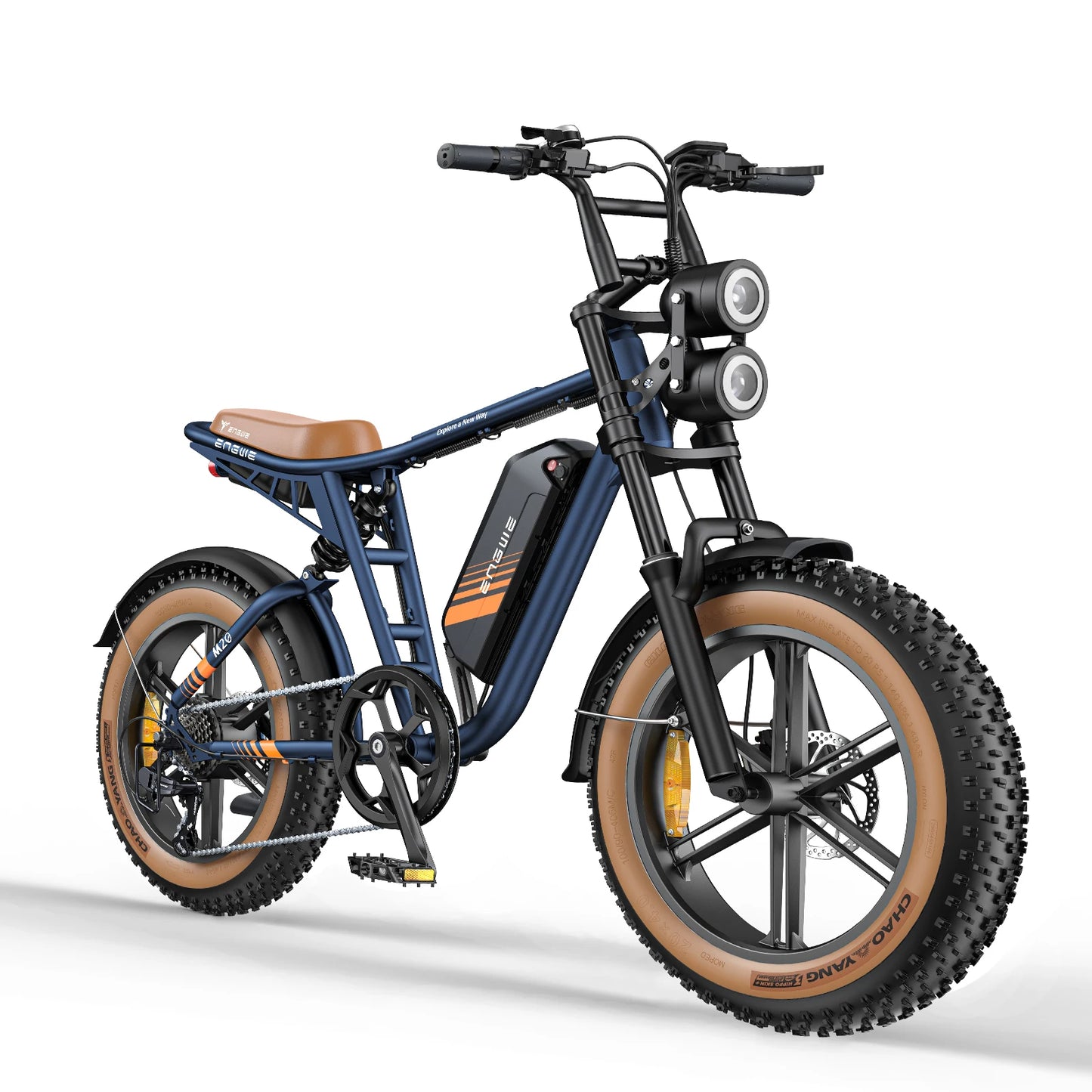 Engwe M20 2.0 All-terrian Electric bike Dual battery Full Suspension Trail Mountain Bicycle Ebike 750Watt Motorbike Fast