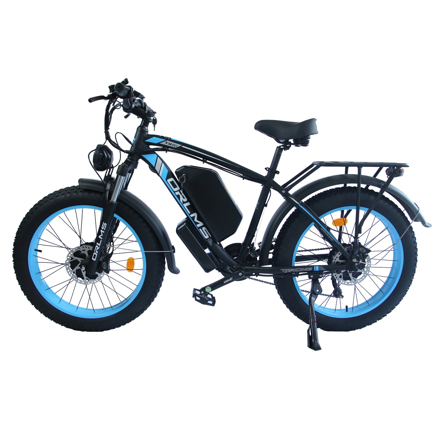 3000W Peak Dual Motor Ebike 60V 25AH Battery Electric Bike for Adults AWD 21-Speed 37MPH Mountain Snow E-Bike 24" x 4.0 Fat Tire