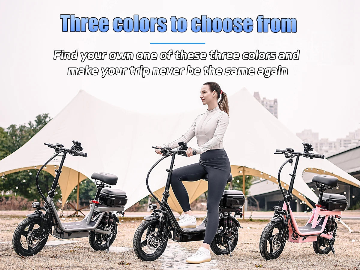 Electric Scooter for Adults, 700W Peak Motor, 48V 15Ah Battery,300lbs Max Load,Foldable Commuting Scooter with Adjustable Seat
