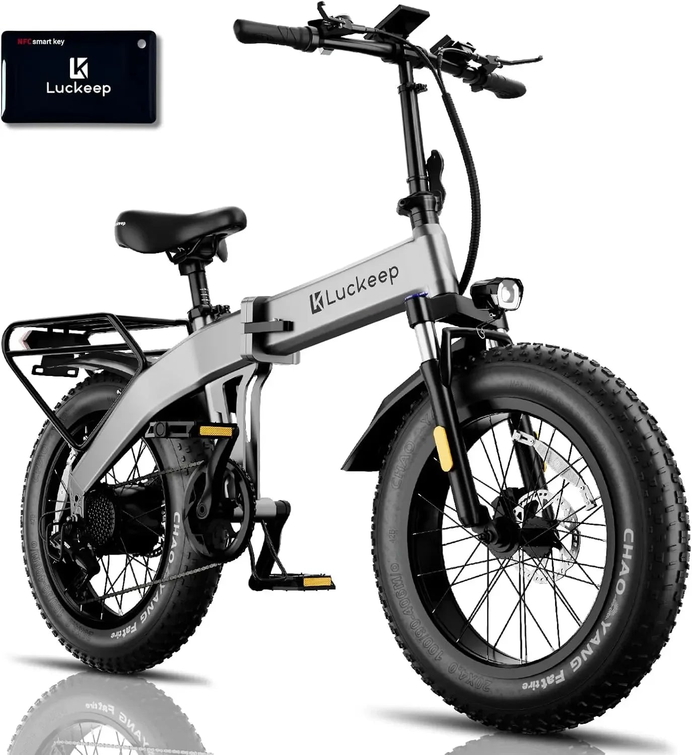 Folding Electric Bike for Adults,Fat Tire Foldable Ebike,1200W Peak Motor,28MPH 60 Miles,w/ NFC/Anti-Theft/Hydraulic Brakes/APP