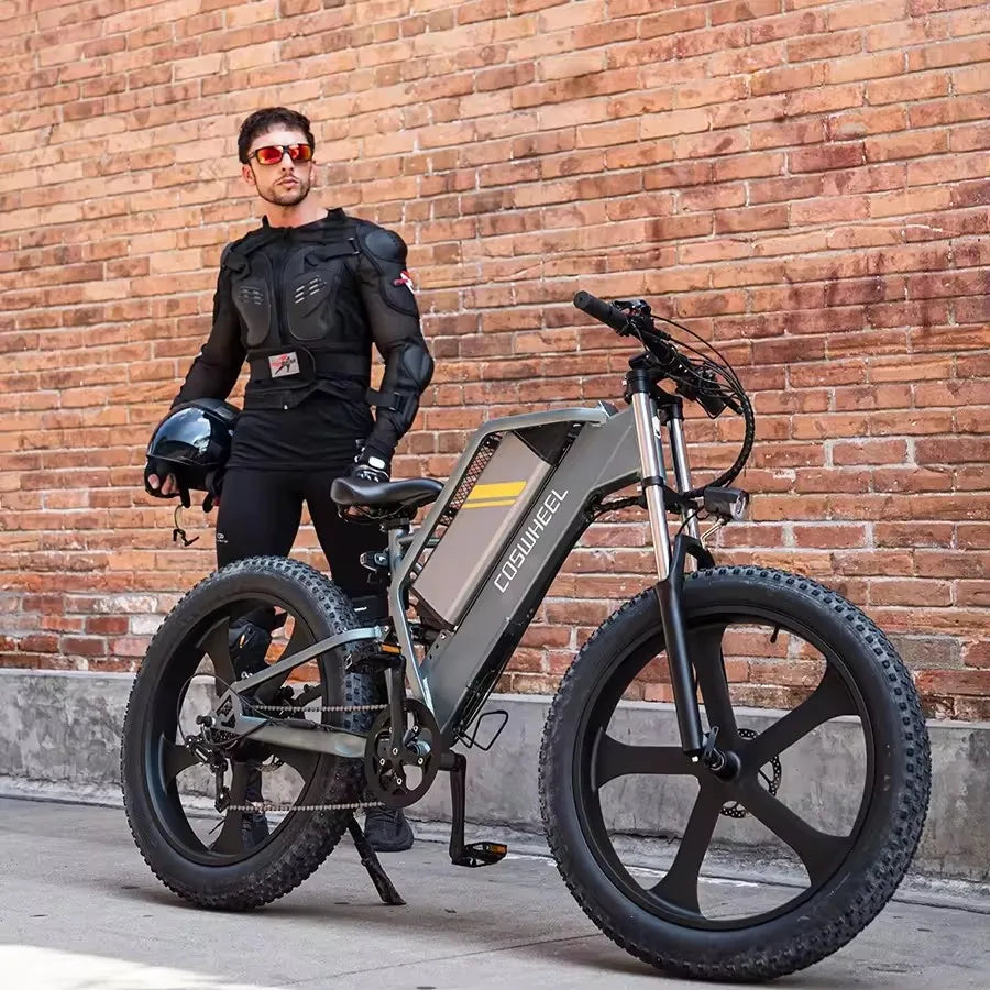 COSWHEEL Electric Bike for adult 1500W 26Inch Electric Off Road Mountain Bike Fat tires 48V 25AH hydraulic brake ebike bicycle