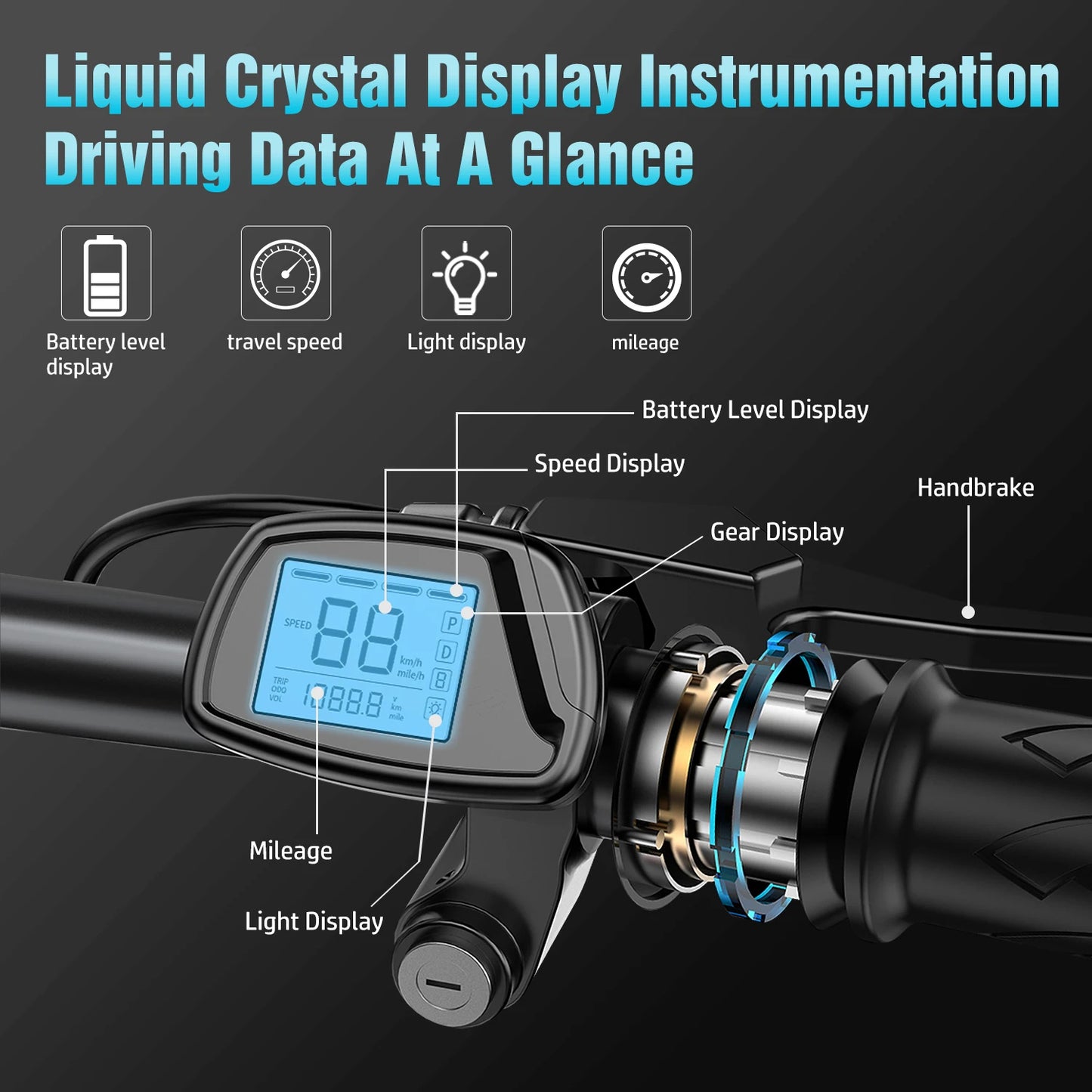 Z6 Electric Bike 500W 48V10AH,20MPH 14' Mini Ebike for City Commuter, Folding Electric Bicycle for Adult with Two Seats UL2849