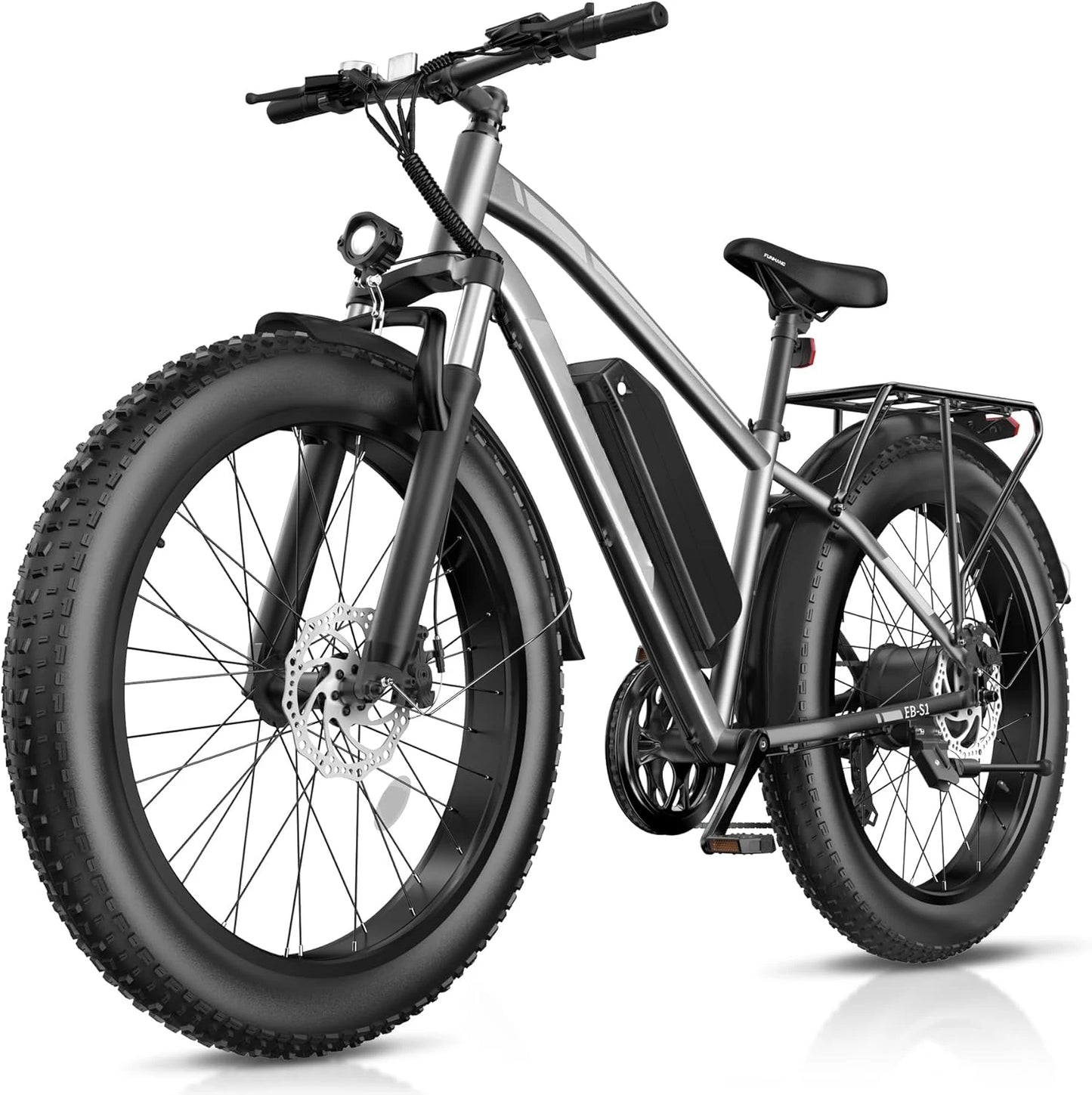 Electric Bike, Peak 1000W Ebike, 25MPH 60Miles Electric Mountain Bike with 48V 13AH Battery, 26" Fat Tire Adult Electric Bicycle
