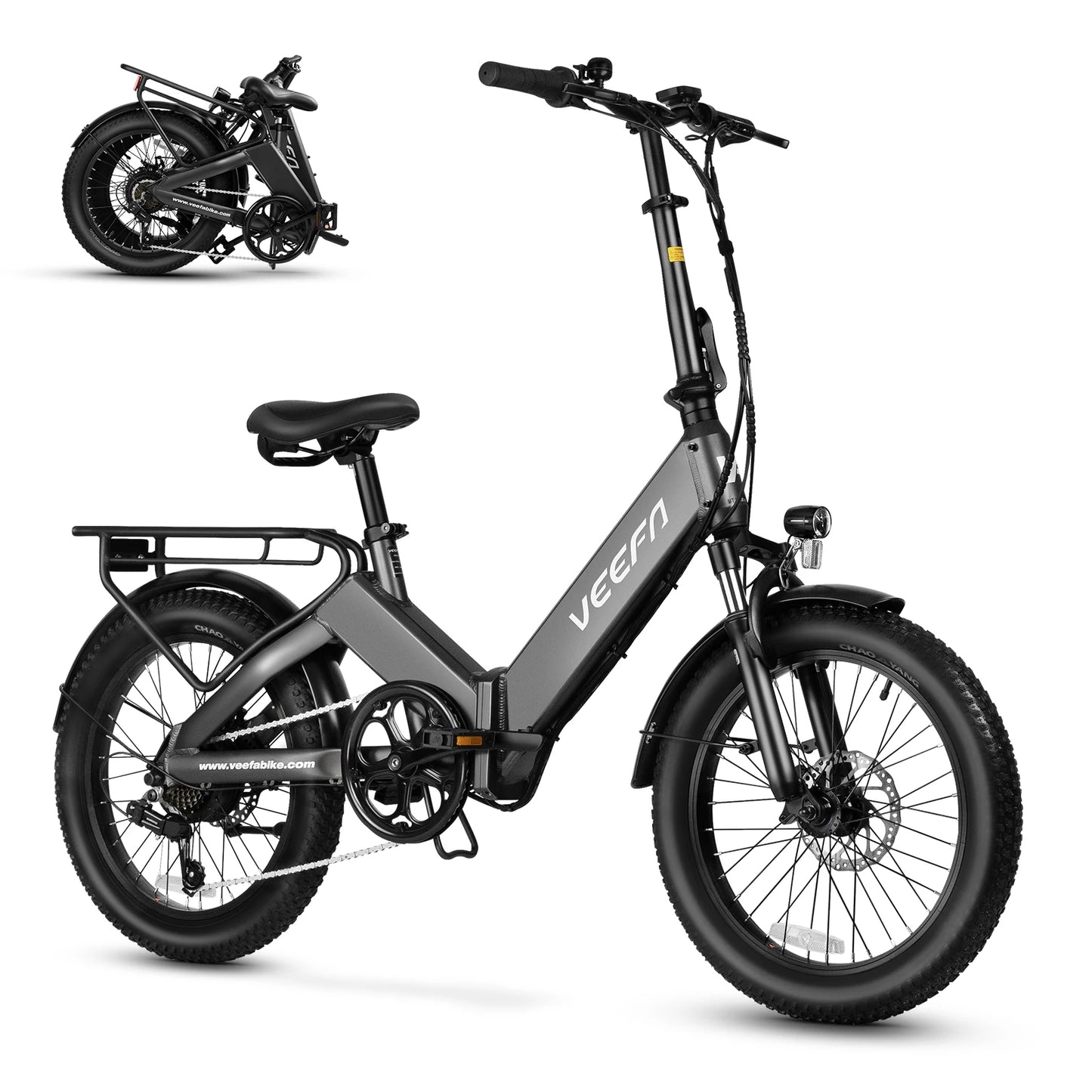 VEEFA F1 Electric Bike for Adults Peak 750W Motor E Bike 48V Removable Battery, Folding Ebike 20MPH 60+ Miles Range E-bike