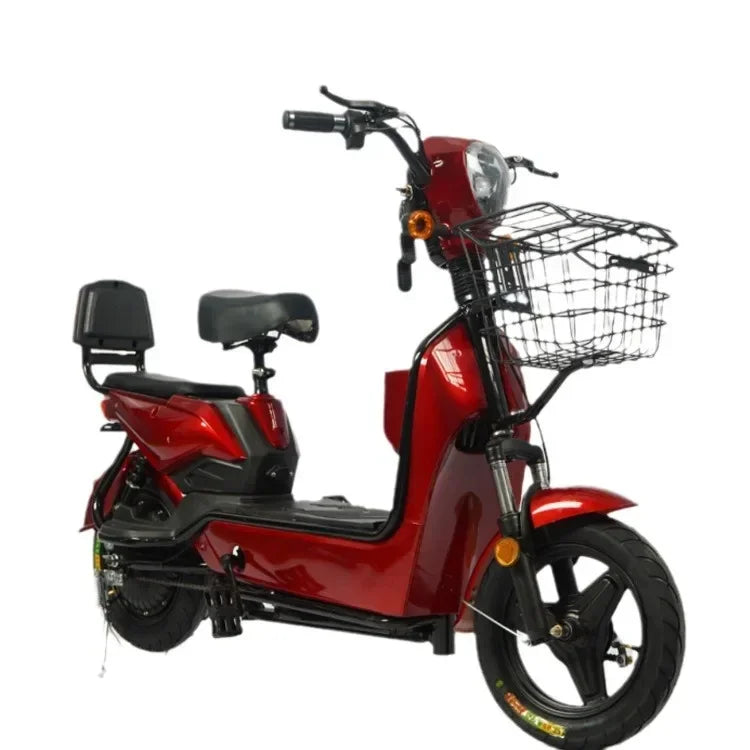 Electric Motorcycle 350W48V12AH Travel 2-wheeler With Back Seat Electric Vehicle LED Electric Scooter Adult City Commuting Small