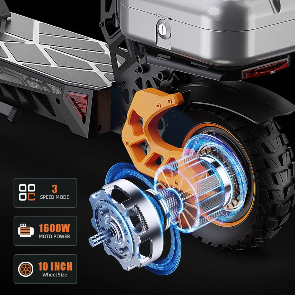 Ruitoo M4Master 1600W 50V20.8AH High Speed Electric Scooter Can Be Easily Folded To Carry Adult Riding