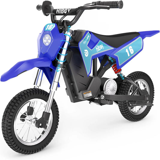 Hiboy 36V&300W Electric Motorcycle - Up to 15.5MPH & 13.7 Miles Long-Range, 3-Speed Modes Electric Dirt Bike for Kids Ages 3-10
