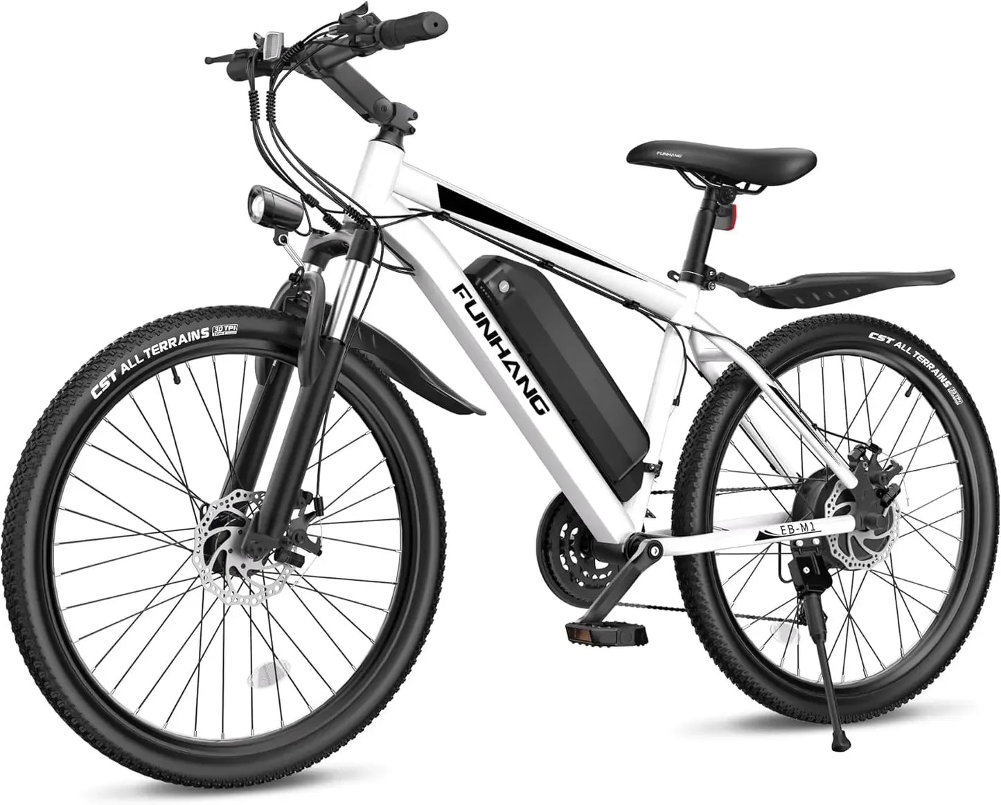 26'' 1000W Peak Ebike,Electric Bike for Adults, Up to 50 Miles 21.7MPH Electric Mountain Bike with 48V 374.4WH Removable Battery