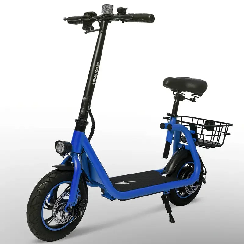 450W High-Speed Electric Scooter with Seat Dual 3.5V/7.87Ah Lithium Battery, Up to 21 Miles Range Electric Scooter for Adults