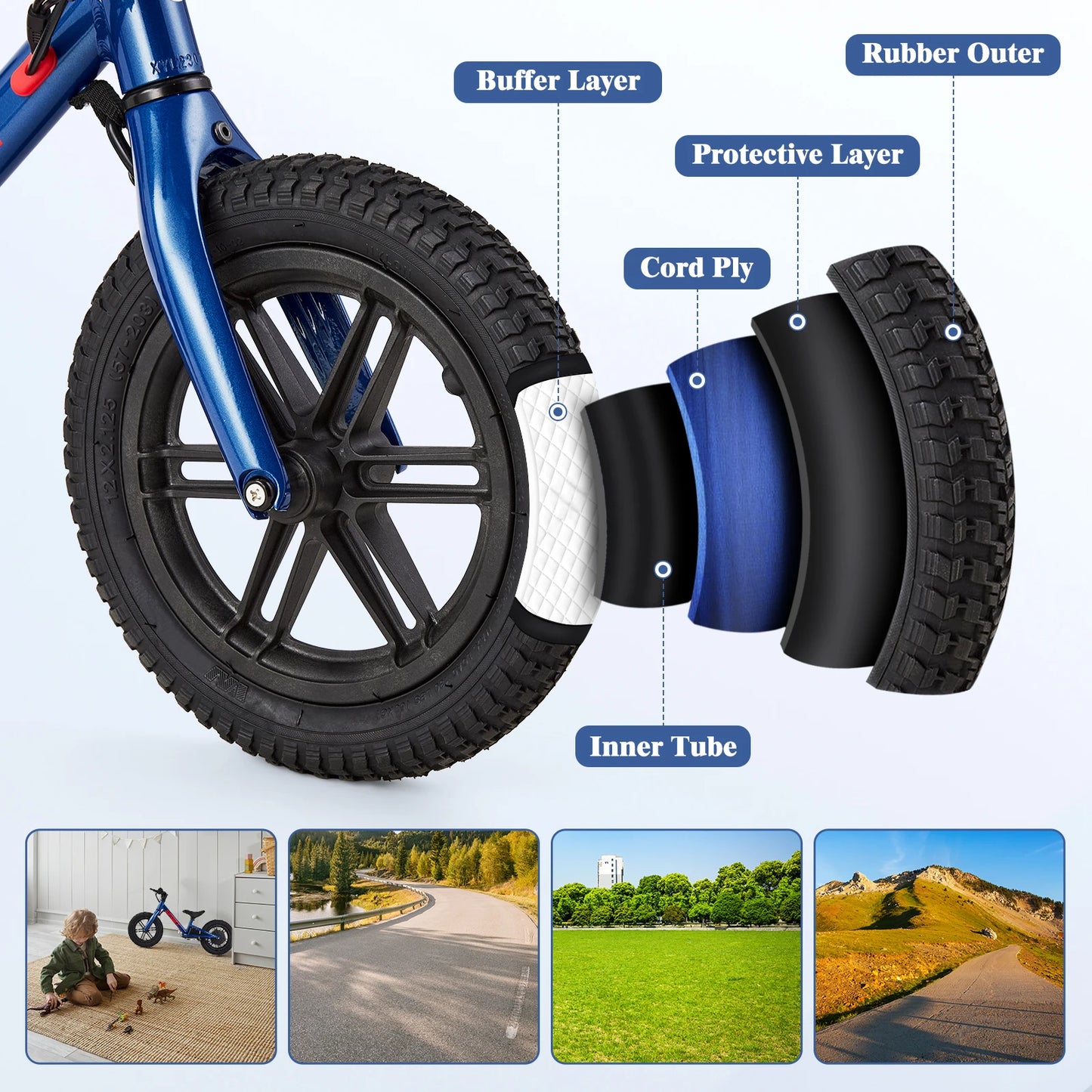 Electric Bike For Kids Ages 3-5, 12 inch Electric Balance Bike With 2 Speed, 24V 100W Adjustable Seat E Bike For Boys Girls