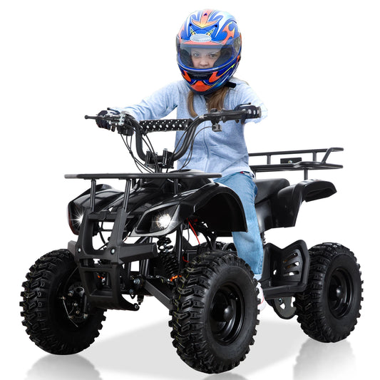 36V Electric ATV Dirt Quad Electric Four-Wheeled ATV with 500W Brushless Powerful Motor Off-Road Vehicle Electric Kids ATV Ride