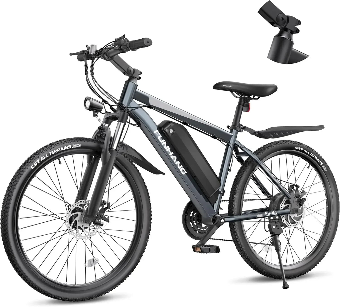 26'' 1000W Peak Ebike,Electric Bike for Adults, Up to 50 Miles 21.7MPH Electric Mountain Bike with 48V 374.4WH Removable Battery