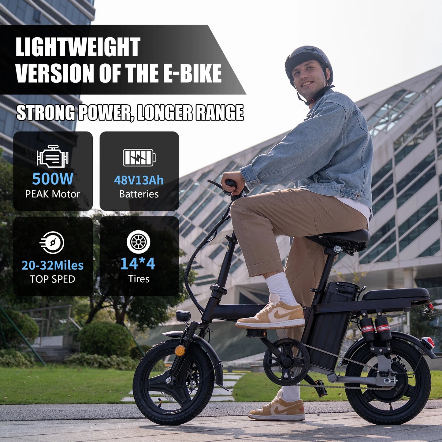 Electric Bike for Adults, 48V 15AH Removable Battery,20MPH 35Miles 500W Brushless Motor Commuting Ebikes for Women Men